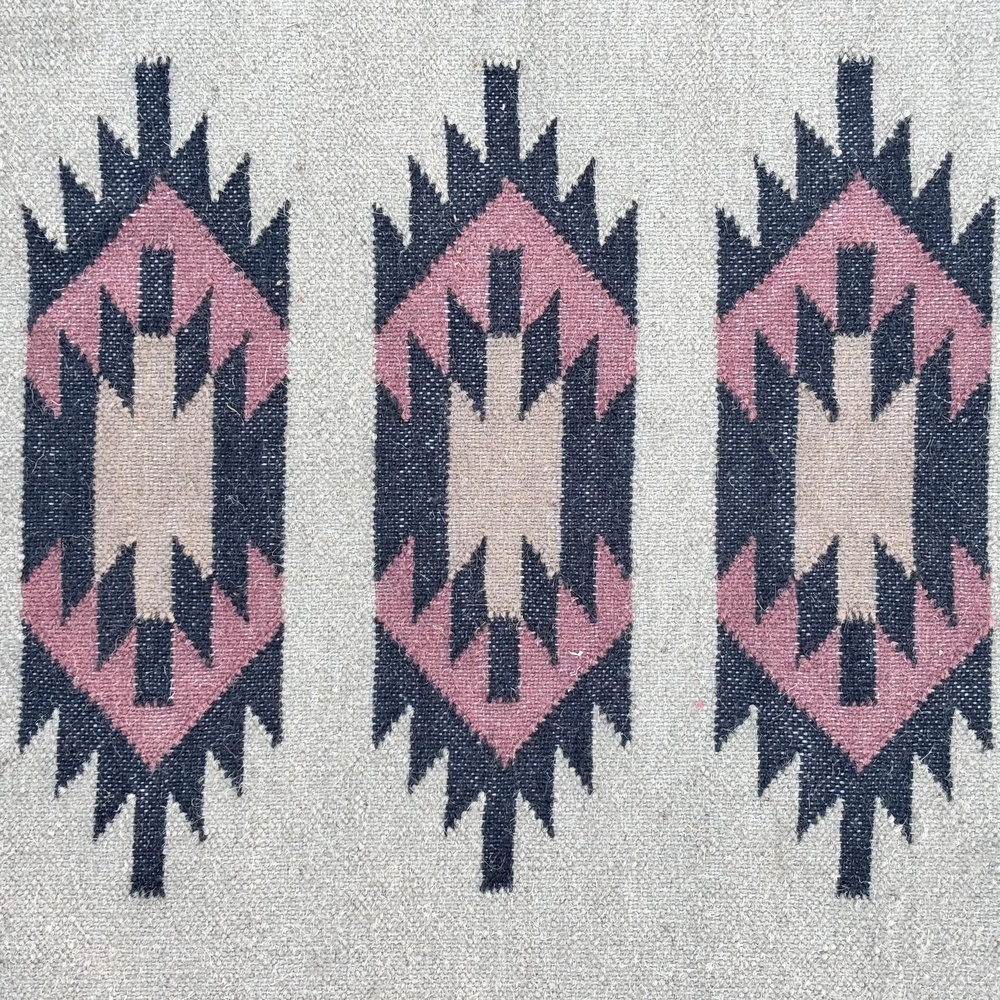 Handmade Wool Multicolor Vintage Dhurrie For Living Room